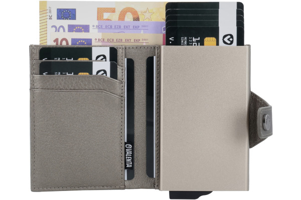 VALENTA Card Case Plus Wallet Luxe 589529 Metallic Bronze