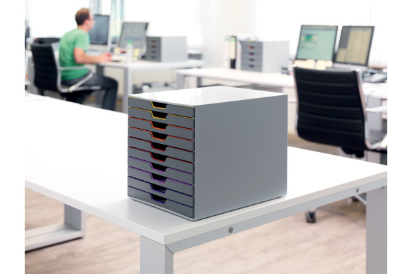 DURABLE Schubladenbox Varicolor 10 761027 grau/bunt 10 Fächer