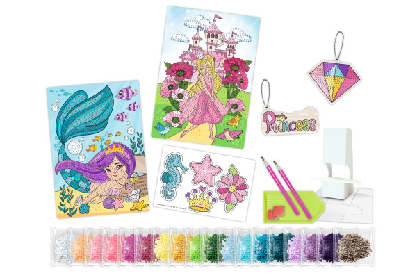 URSUS Diamond Sticker Princess 43510002 2 Karten, 2 Anhänger