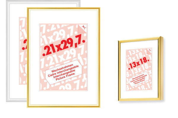 DEBEX Wechselrahmen 24x30cm 901201-24 Alu gold