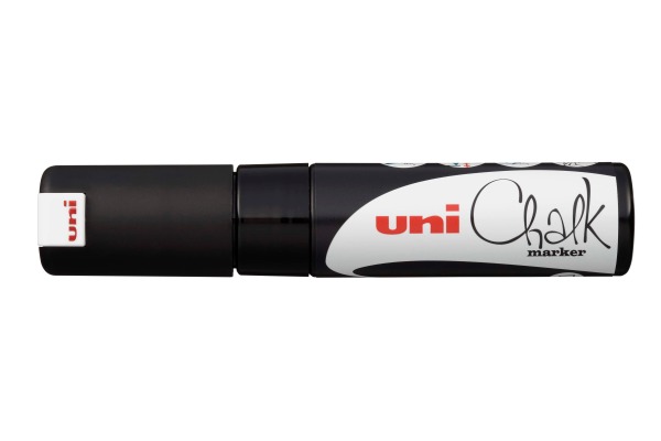 UNI-BALL Chalk Marker 8mm PWE-8K schwarz, Keilspitze
