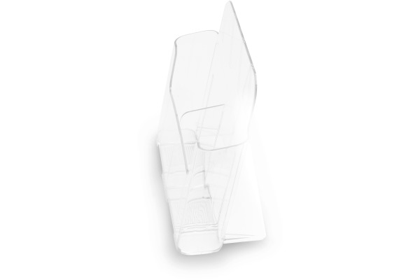 DEFLECTO Prospekthalter A4 74501 transparent hoch 2 Fächer