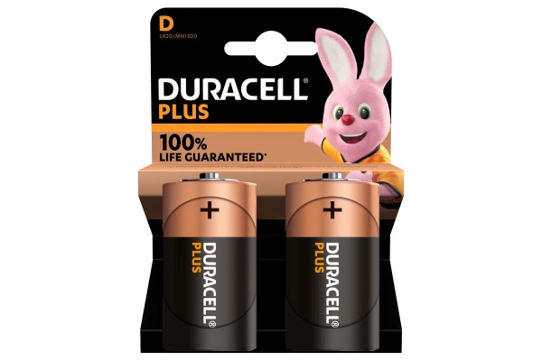 DURACELL Batterie Plus Power MN1300 D, LR20, 1.5V 2 Stück