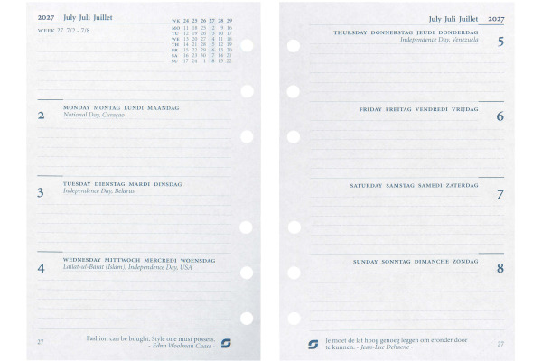 SUCCES Agenda Senior 2027 845107000 1W/2S Ersatz kompl. 9.5x15cm