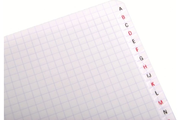 CLAIREFON Adressbuch Index A7 8509C ass., kariert, 5mm 90 Blatt