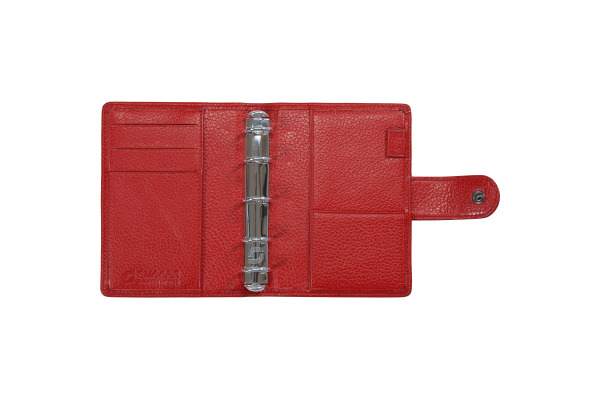 SUCCES Agenda Mini Ringbuch Cadiz 84136545U Leder rot 9.5x12.5cm