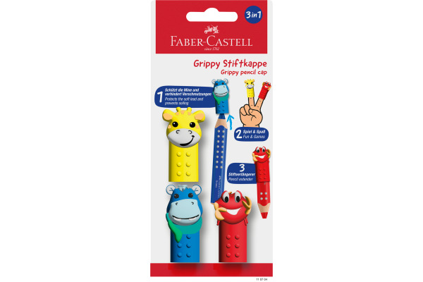 FABER-CA. Stiftkappe Grippy 110704 Set Hello 3 Stück