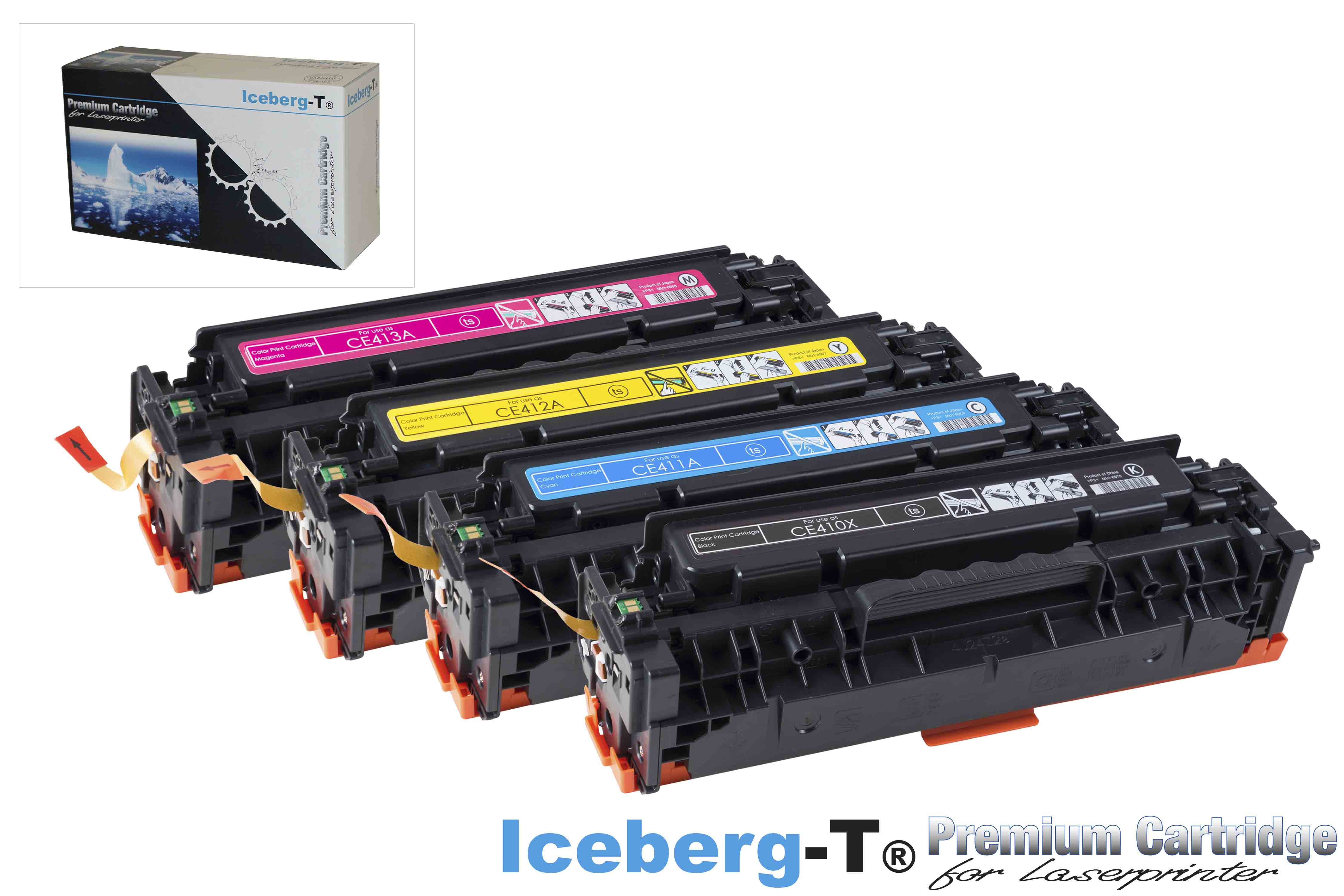 Iceberg-T Toner SET CE410X / 305X Set mit allen vier Farben