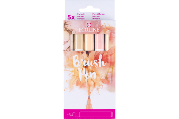 TALENS Ecoline Brush Pen Set 11509941 beige-rosa 5 Stück
