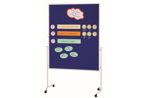 MAGNETOP. Moderatorentafel Filz blau 2111303 klappbar 1200x1500mm