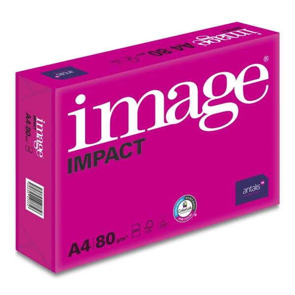 ANTALIS Kopierpapier Image Impact A4 80g, hochweiss 1/4 Palette 25'000 Blatt - Box 5 x 500 Bl./Bg.