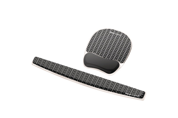 FELLOWES Handgelenkauflage Photo 9653601 s/w zick-zack, für Tastatur