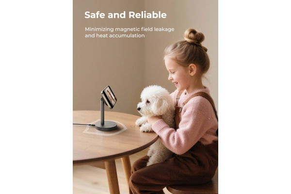 AUKEY Magnetic Wireless Charger LC-MC111 Stand 25W Qi2.2,Dark Grey