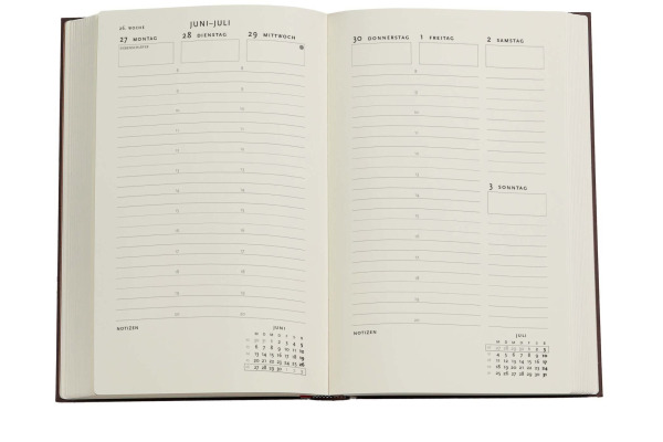 PAPERBLAN Agenda Luchs Maxi 26/27 DD1731-9 1W/2S 18M DE VER HC 13.5x21cm