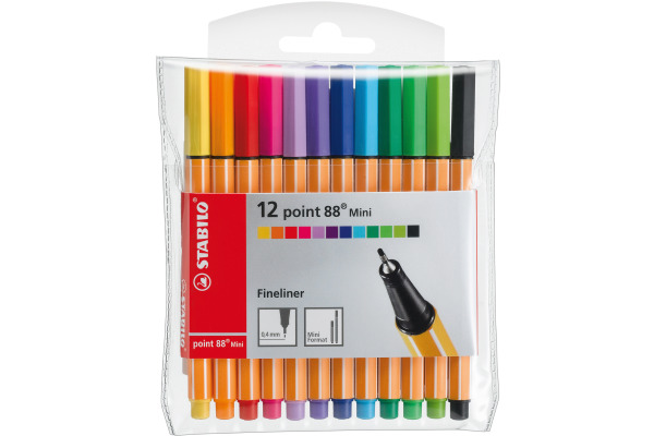 STABILO Point 88 Mini 0,4mm 688/12-1 12er Etui