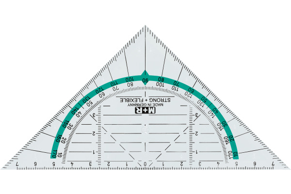 M+R Geodreieck 16cm 723170300 glasklar, bruchfest