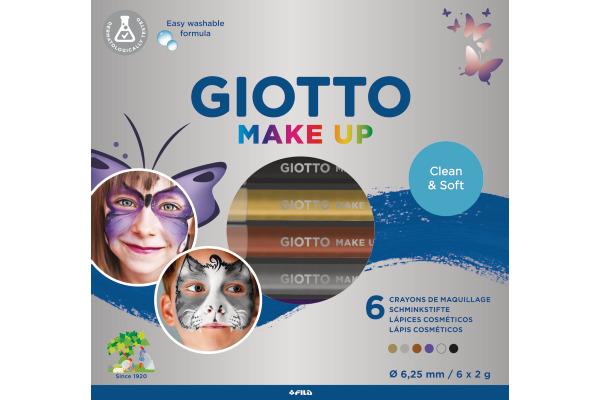 GIOTTO Schminkstifte Make-Up F474300 Metallic Pencil 6 Stück