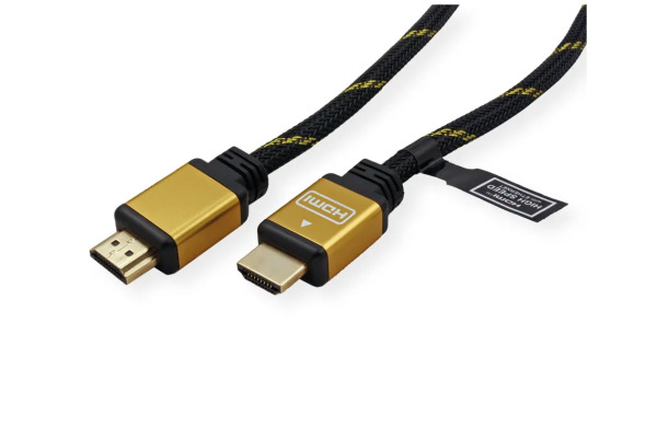 ROLINE HDMI High Speed Kabel, Eth. 11.04.550 Gold, ST/ST, 2160p, 3D 1m