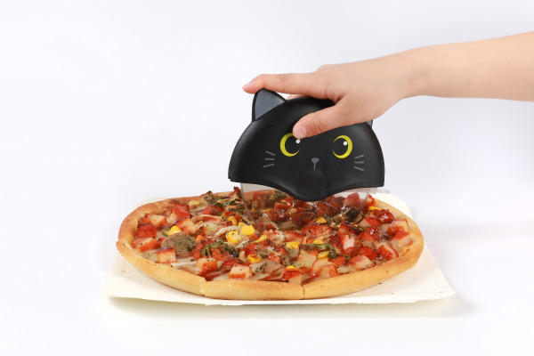 I-TOTAL Pizzaschneider 10cm XL2789 Black Cat