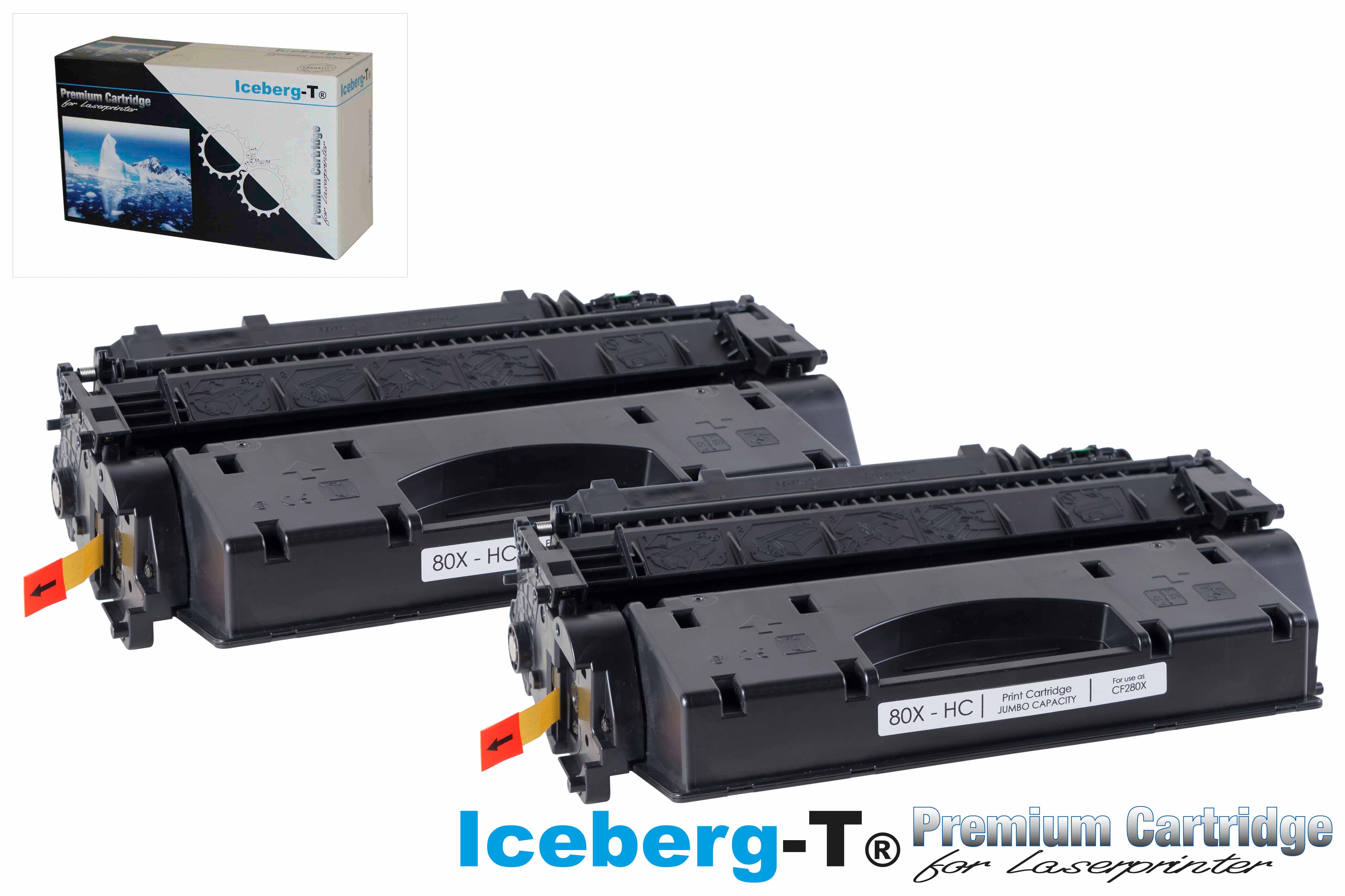 Iceberg-T Toner CF280X-HC DuoPack 2 Stück à 13'000 Seiten, schwarz