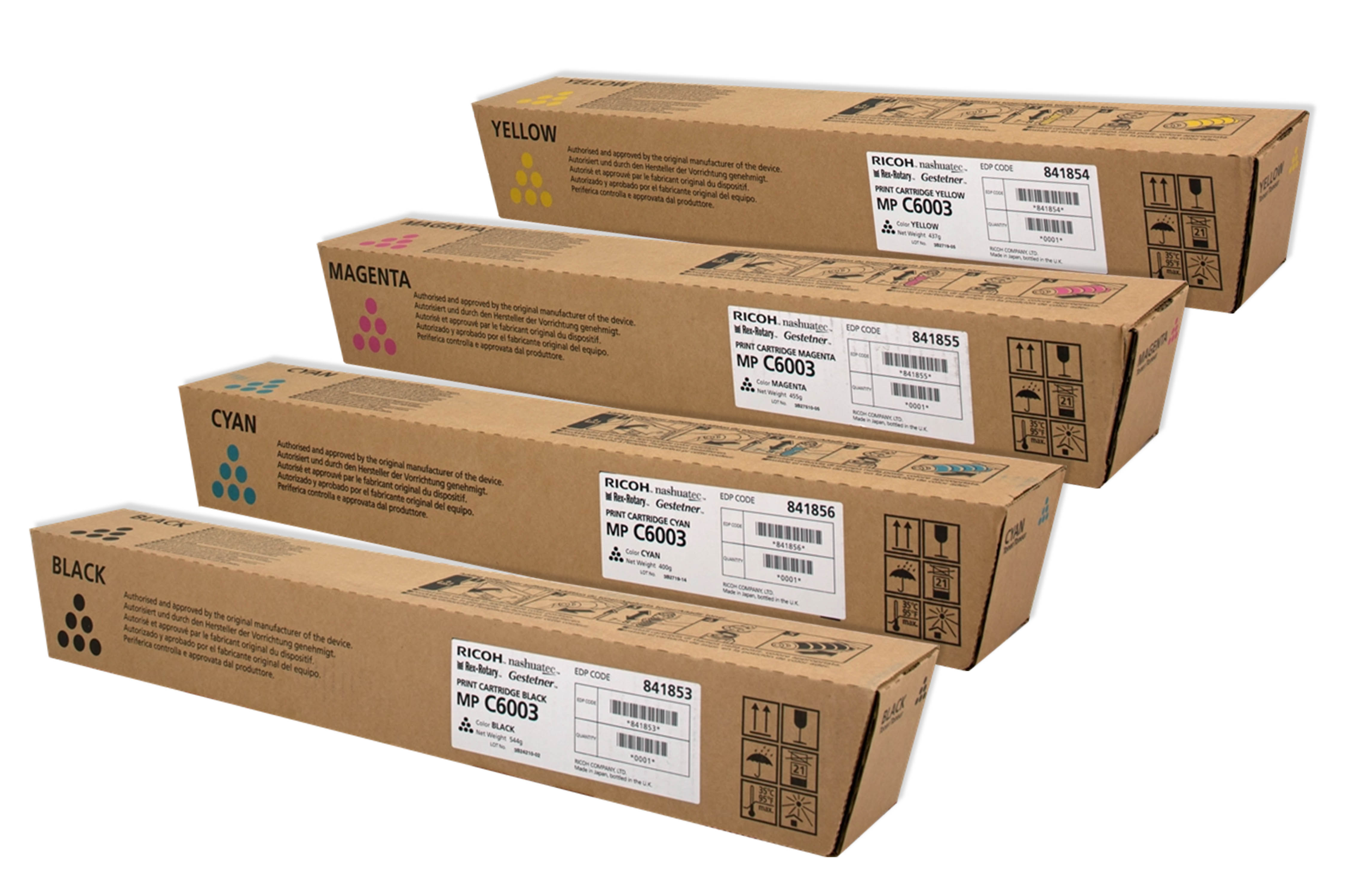 Original Ricoh Toner SET C6003 Multipack / Set mit allen vier Farben