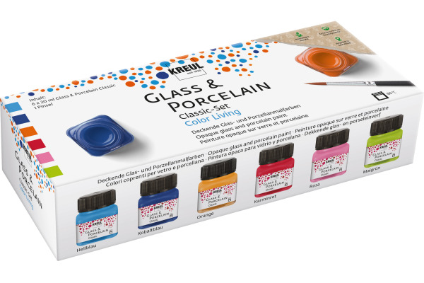 KREUL Glas-Porzellanmalfarben KR-16604 Color Living 6x20ml