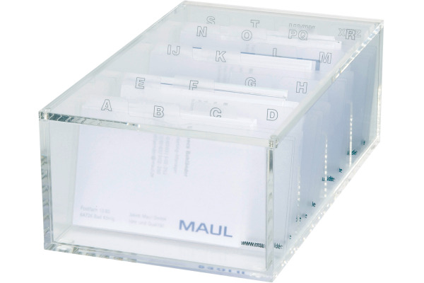 MAUL Visitenkartenbox Acryl 1956305 glasklar