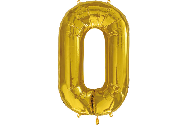 I AM CREA Folienballon Zahl 0 85cm 1000-1055 gold