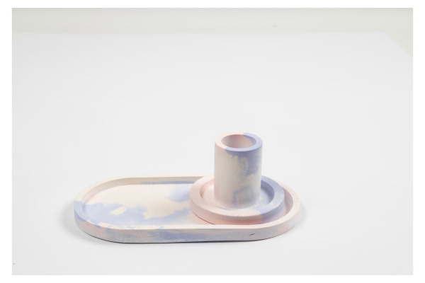 CREATIVCO Giessharzset 1644287 Kerzenhalter und Tablett