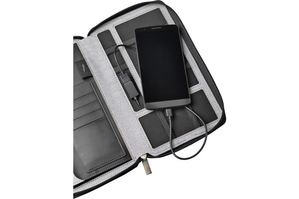 DUFCO Reisemappe mit Powerbank 48-2006.0 4000 mAH, grau