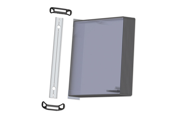 TARIFOLD T-Display Wandelement Pro A4 920303 schwarz inkl. 10 Taschen