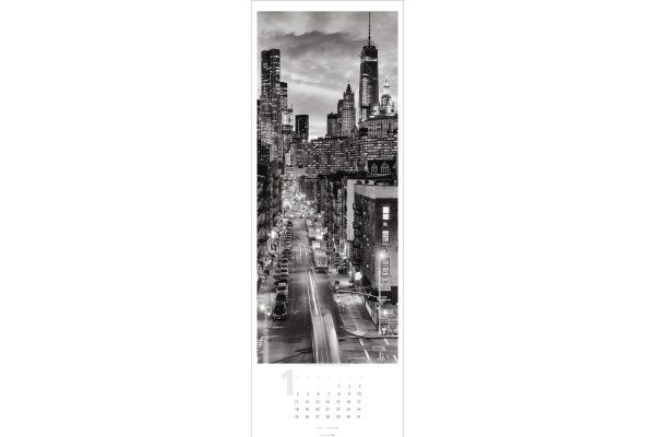 WEINGARTE Bildkalender 2027 295160027 New York XXL DE 34x98cm