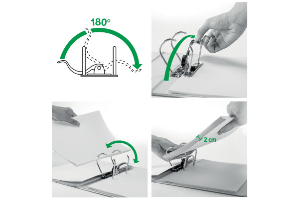 LEITZ Qualitäts-Ordner 180° 5.2cm 10155085 grau A4