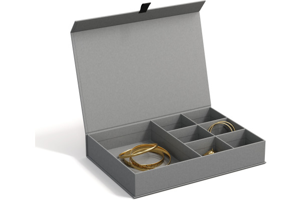 BIGSO BOX Schmuckbox Jolie 706154101 grau 26.5x19x7cm