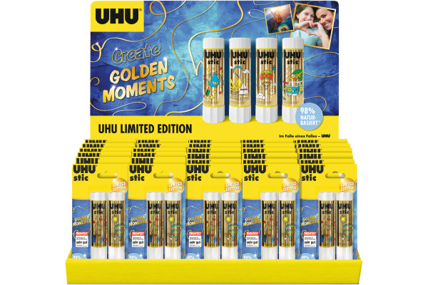 UHU Klebestift Stic Display 507820 Golden Moments 2x21g