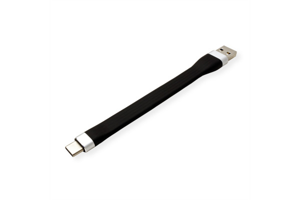ROLINE USB-A-C, Lade & Datenkabel 11.02.901 Black, ST/ST, 3.2 Gen1 11cm