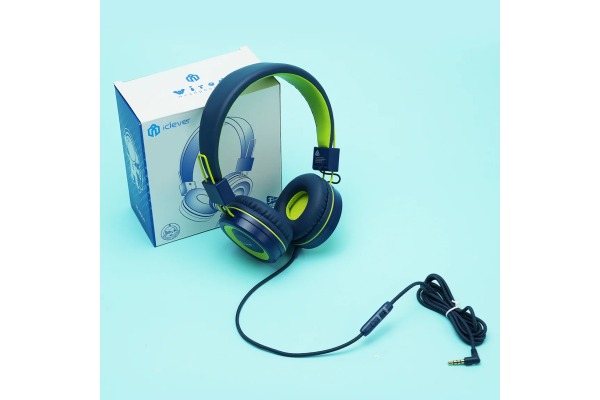 ICLEVER Wired Kids Headphones C01-1702N HS14, 3,5mm, Mic, blue/green