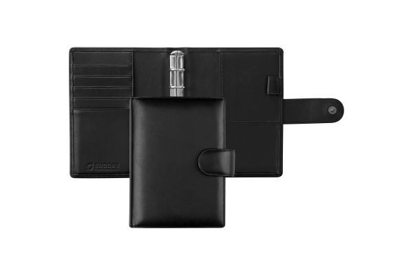 SUCCES Agenda Junior Ringbuch Nappa 84246102U schwarz 11x14.2cm