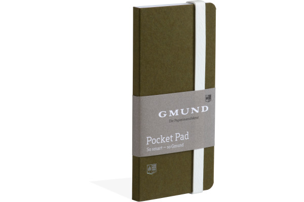 GMUND Pocket Pad 6.7x13.8cm 38794 olive, blanko 100 Seiten