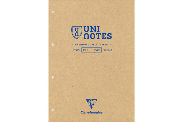 CLAIREFON Notizblock Uni Notes A4 9883C braun, liniert 100 Blatt