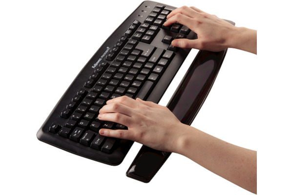 FELLOWES Handgelenkauflage Crystals 9112201 schwarz, für Tastatur, Gel