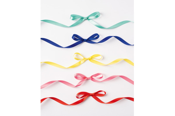 FOLIA Satinbänder 10mmx4m 12131 Rainbow, assortiert 5 Stück