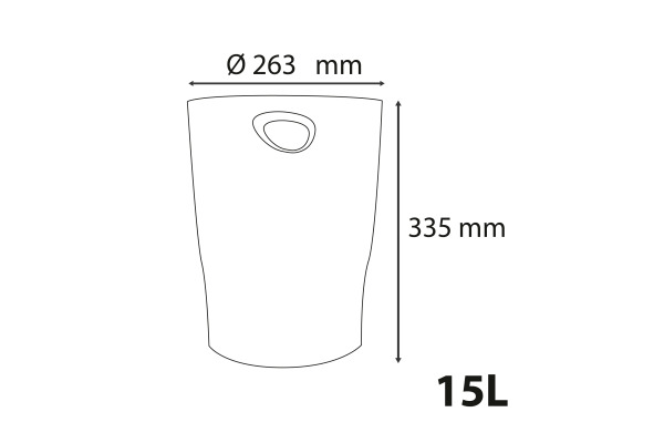 EXACOMPTA Papierkorb Ecobin 15lt 45333D frostblau