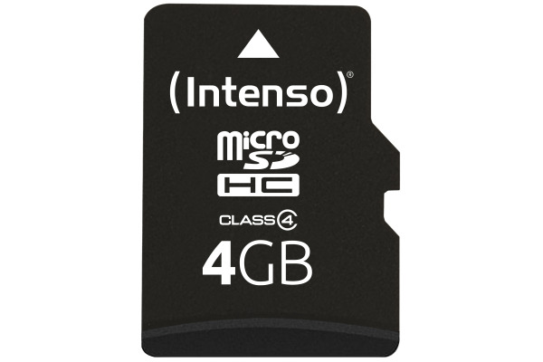 INTENSO micro SDHC Card Class 4 4GB 3403450 incl. SD Adapter