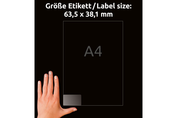 AVERY ZW. Adressetiketten 63,5x38,1mm L7560-25 525 Stück