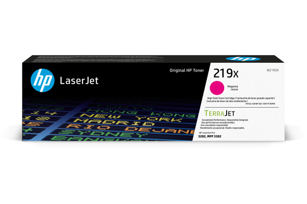HP Toner-Modul 219X magenta W2193X CLJ Pro 3202/MFP 3302 2500 S.