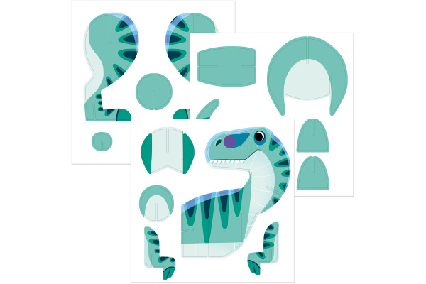 MANDARINE 3D-Puzzle Dinosaur 20x20cm PU029C