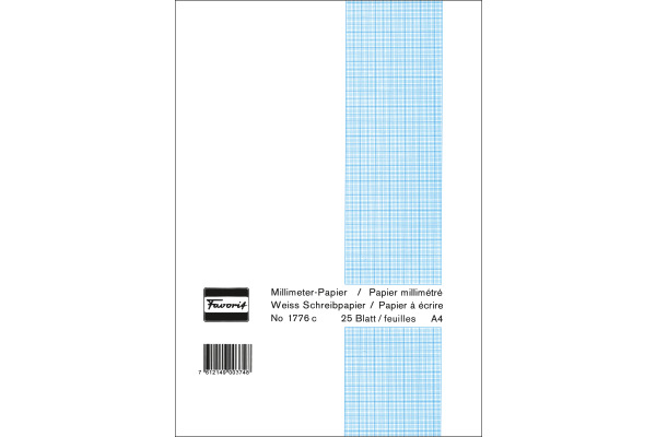 FAVORIT Block A4 1776 C weiss 80g 25 Blatt