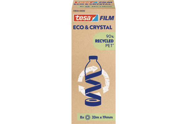 TESA Tesafilm eco&crystal 33mx19mm 59044-000 Klebeband 8 Stück