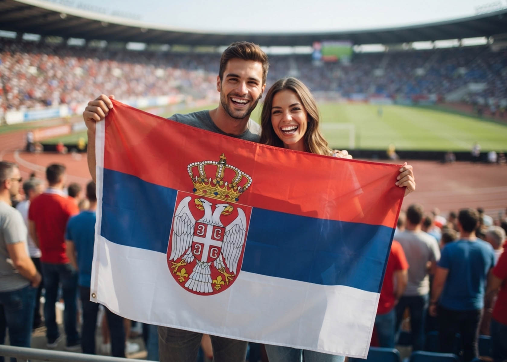 Serbien Flagge 150x90cm Fahne aus Polyester 